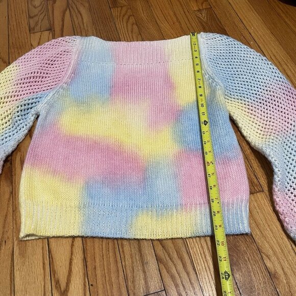 LoveShackFancy Rosie Alpaca Wool Blend Sweater in Rainbow‎ Pastel Fairytale XS - Picture 9 of 11